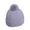 Wool/Acrylic Knitted Hat High Quality Warm Winter Beanie Hat Pink Color Winter Hats with Pompom