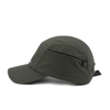 Unstructured 5 Panel Flat Brim Hat Quick Dry Short Brim Hat Nylon Baseball Cap Breathable Trucker Soft Top Cap