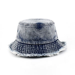 Washed Jeans And Cotton Custom Unisex Fashion Fisherman Hats with Your Logo, Unisex Classic Style Bucket Hat