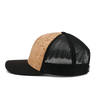 European And American Style Wood Grain Fabric Unisex High Quality 6 Panel Trucker Hat For Man