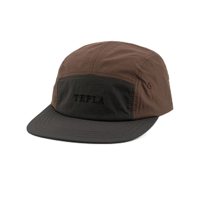 The Classic Color Combination of Brown And Khaki 5 Panel Snapback Cap Unisex Nylon Sport Hat