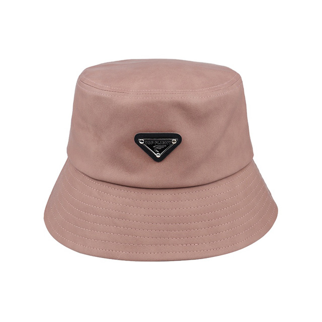 New And Hot Custom Bucket Hat for Women High Quality PU Ladies Bucket Hats Easy Pack Able Beach Bucket Hat