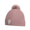 Wool/Acrylic Knitted Hat High Quality Warm Winter Beanie Hat Pink Color Winter Hats with Pompom