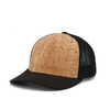 European And American Style Wood Grain Fabric Unisex High Quality 6 Panel Trucker Hat For Man