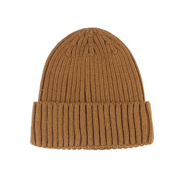 High Quality Winter Plain Green Color Beanie Hat Warm Wool Knitted Beanie Cap for One Size Fit All