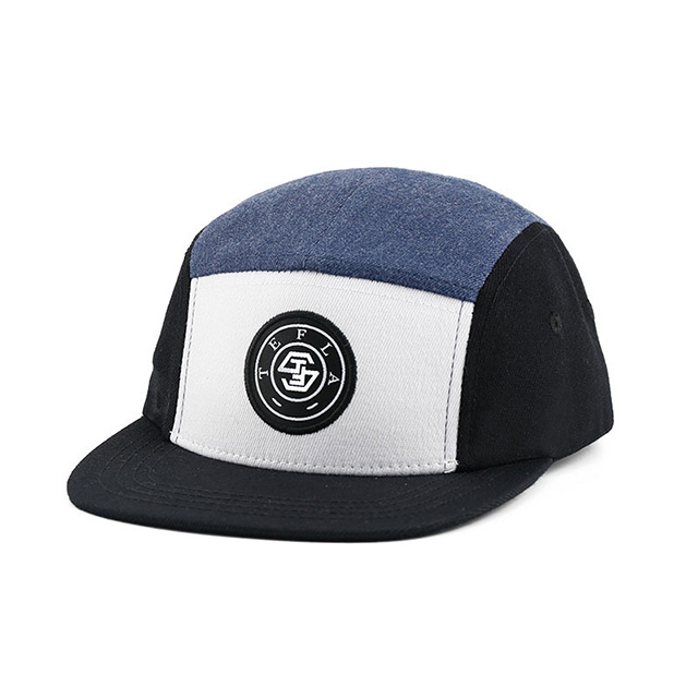 Custom 5 Panel Camper Hat with Woven Patch Multi-Color Unique Designs Snapback Caps for Men & Women