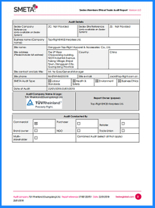  SMETA Certificate 