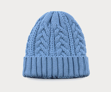 Blue Color Knitted Beanies Hat