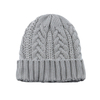 2024 Blue Color Plain Daily Style Winter Warm 100% Acrylic Custom Knitted Beanies Hat with High Quality