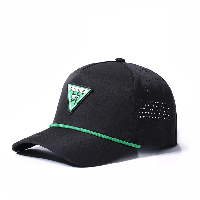 New Arrival Custom Logo Embroidery Patch Top Flight Laser Cut Golf Hat 