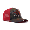 5 panels sublimation print image logo trucker hat with metal crown 
