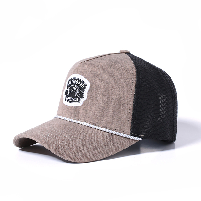 5 panels custom embroidery logo lightweight trucker hat 