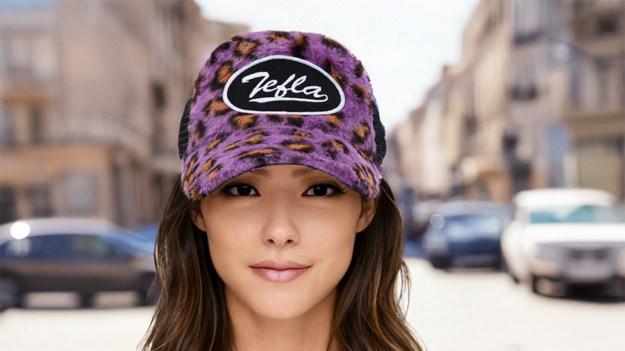 5 Panel Fluffy Faux Fuzzy Rabbit Hair Tefla Trucker Hat Custom 