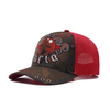 5 panels sublimation print image logo trucker hat with metal crown 