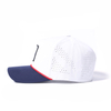 5 Panels Customized Pvc Rubber Patch Laser Cut Golf Hat Fast Dry Caps with 2 Tone 