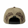 Flat Embroidery Logo 5 Panels Baseball Caps 2 Tone Cotton baseball cap with suede visor