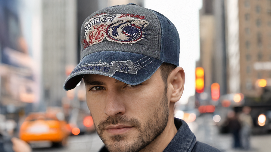 Vintage Washed Applique Embroidered Distressed Baseball Caps: Classic Craft Meets Modern Street Style